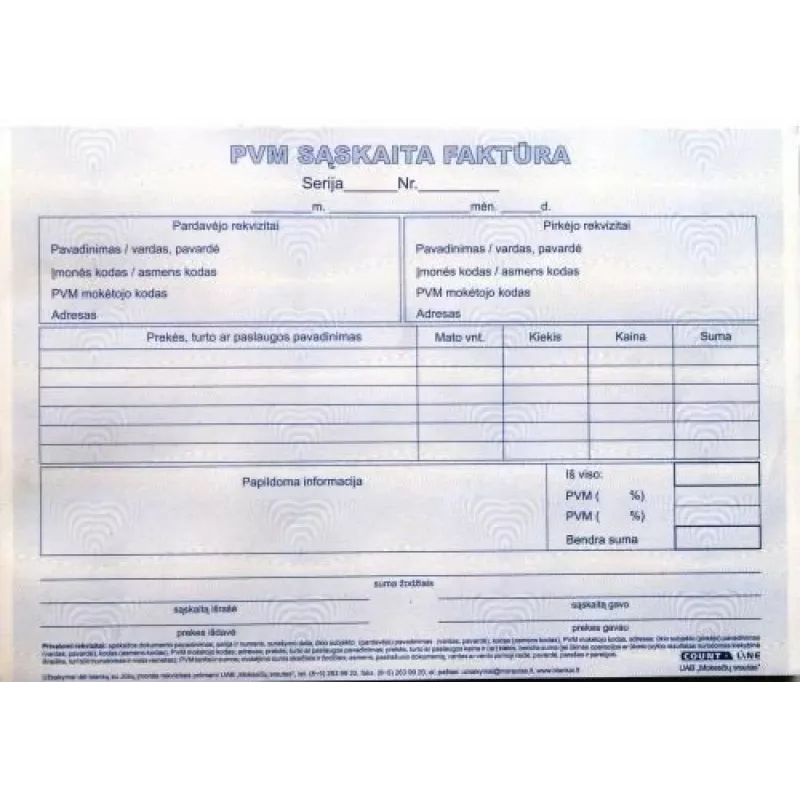 Btw-factuur 1+1 SC, A5, 2 × 50 vel