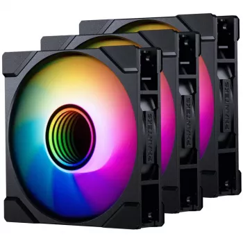 120mm PHANTEKS M25 Gen2 PWM D-RGB behuizingsventilator, zwart, 3-pin