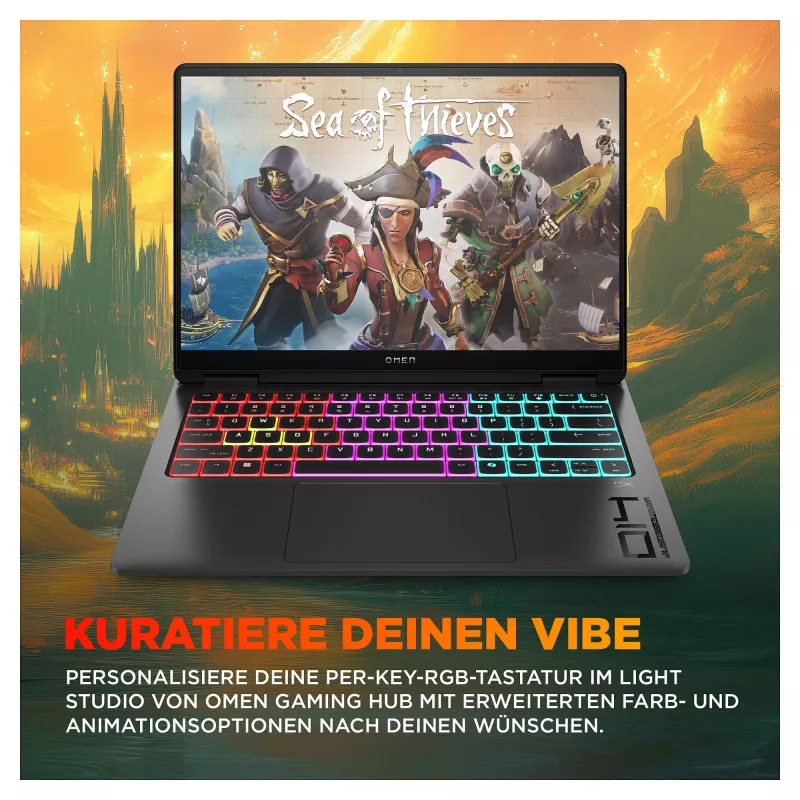 HP OMEN Transcend Gaming-laptop 14-fb1075ng 14 3K OLED U7-255H 32GB/1TB SSD RTX5060 Win11 - BV8C5EA - ABD (BV8C5EA#ABD)