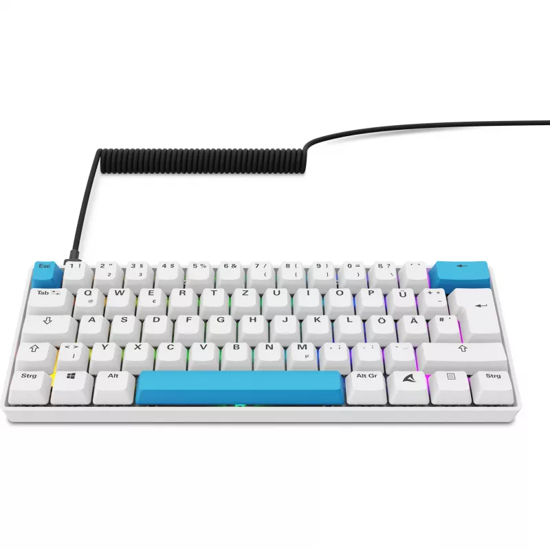 Sharkoon SGK50 S4 toetsenbord Home USB QWERTZ Duits wit 60% RGB LED