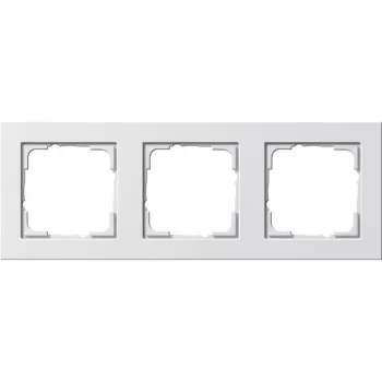 Gira E2 021322 3-voudig frame, zuiver wit mat