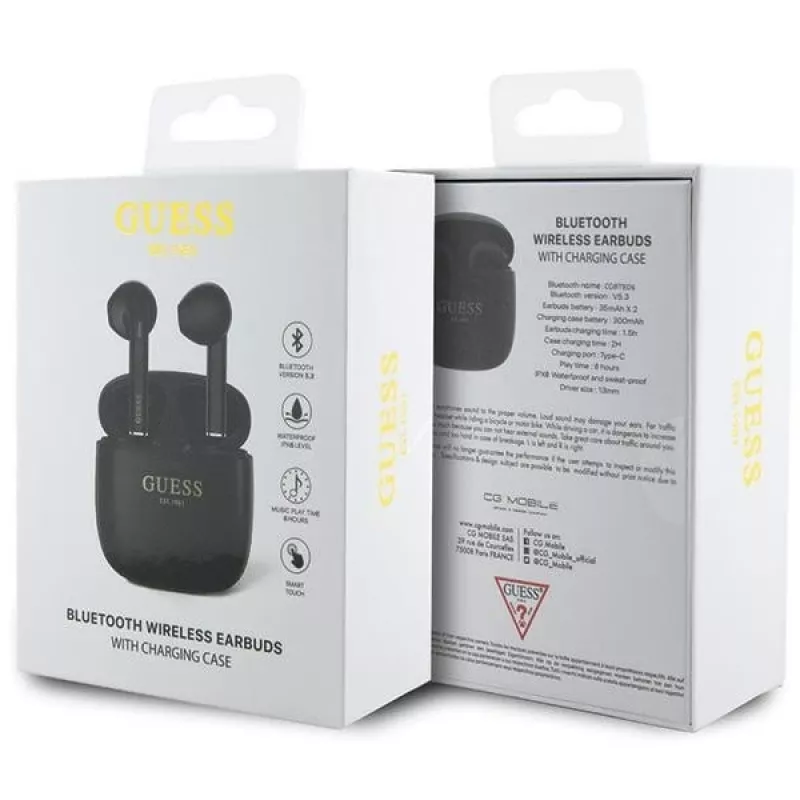 Bluetooth-hoofdtelefoon TWS GUTWST26PSK zwart