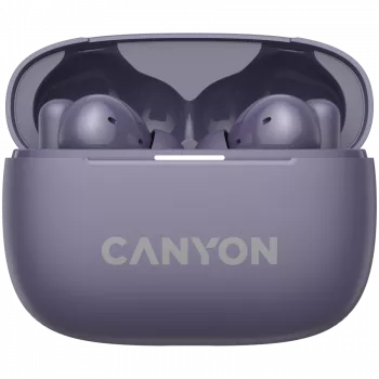 Canyon CNS-TWS10PL Hoofdtelefoon en headset True Wireless Stereo (TWS) In-ear voor bellen/muziek/sport/dagelijks gebruik USB Type-C Bluetooth Paars (CNS-TWS10PL)