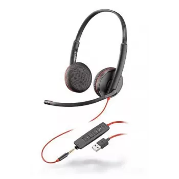 HP Poly Poly Blackwire C3225 USB - 3200 Serie - Headset - On-Ear - bedraad - USB, 3,5 mm jack - geluidsisolatie (209747-101)