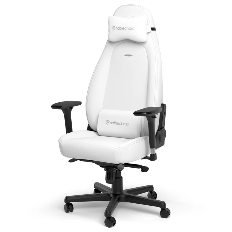 Bureaustoel noblechairs NBL-ICN-PU-WED gevoerde zitting gevoerde rugleuning wit