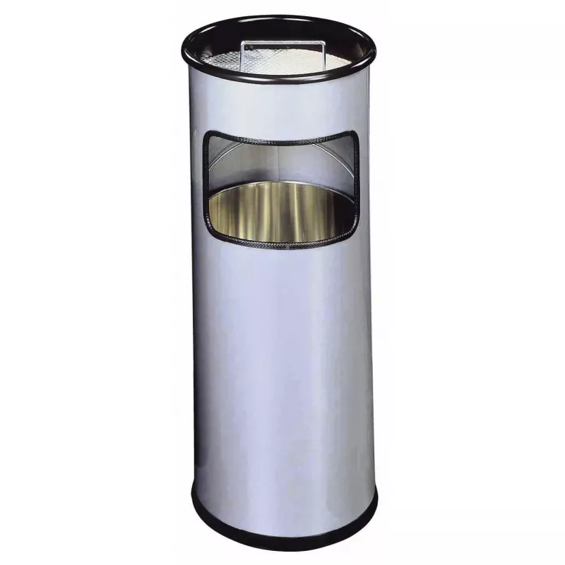 Afvalemmer Durable 333023 17 L rond metaal zilver