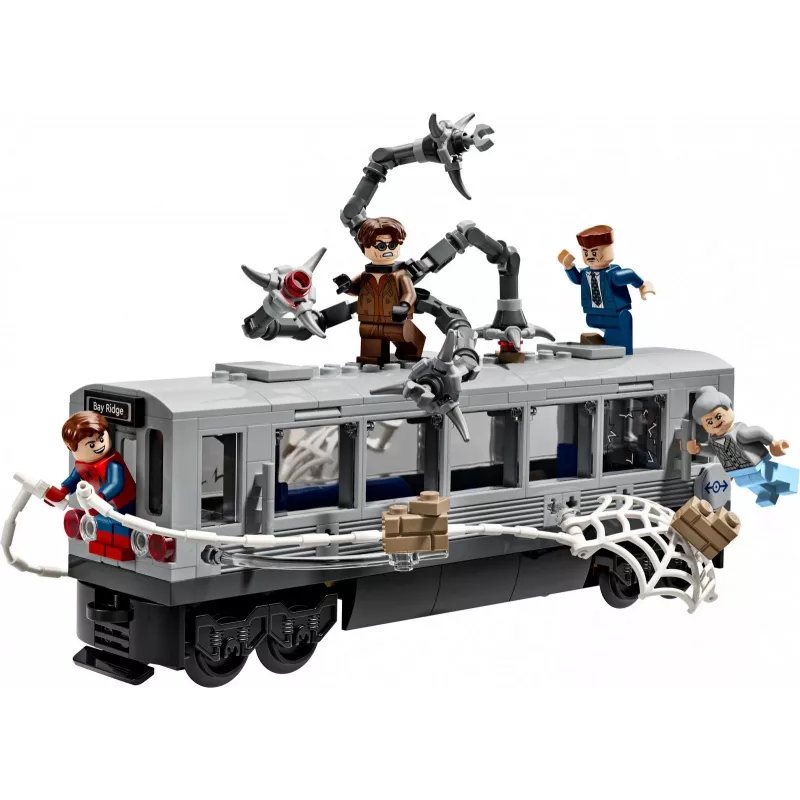 LEGO Marvel Super Heroes 76321 Spider-Man Doc Ock Subway Showdown bouwspeelgoed, 393 onderdelen, 4 minifiguren, leeftijd 9+