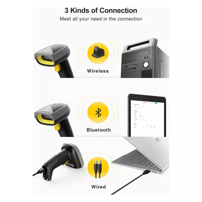 Inateck barcodescanner 52 zwart [BCST-52_black]