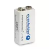 Oplaadbare batterij everActive 6F22/9V Li-ion 550 mAh met USB TYPE C