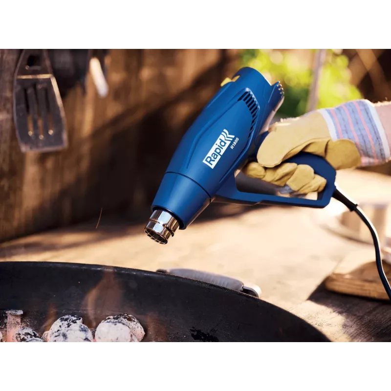 Rapid 5001341 heteluchtblazer heteluchtpistool 450 l/min 550 °C 1800 W blauw