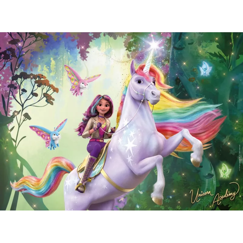 Ravensburger puzzel XXL 100 stukjes – Unicorn Academy – grootformaat kinderpuzzel