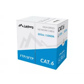 Lanberg LCS6-11CU-0305-S netwerkkabel Grijs 305 m Cat6 SF/UTP (S-FTP)