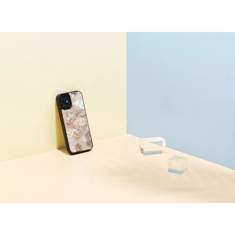 iKins hoesje voor Apple iPhone 12 mini — roze marmerpatroon, slim fit