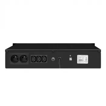 Rackmount Line-Interactive USV EVER ECO Pro 1200 AVR CDS, 1,2 kVA (650 W uitgang), 2U, 3× C13, USB-B, AVR, VRLA 12 V 5 Ah ×2