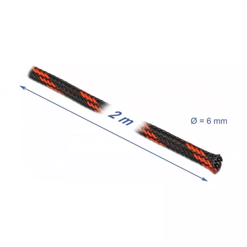 Kabelslang DeLOCK 20738 zwart rood
