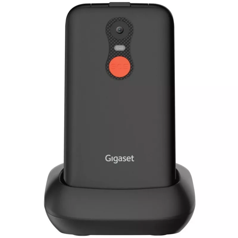 Gigaset GL595 seniorentelefoon 7,11 cm (2,8 inch) Dual SIM, SOS-knop, spat- en stofbestendig, 32 MB RAM, microSD-sleuf, zwart