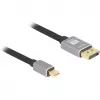 Delock - DisplayPort-kabel - Mini DisplayPort (M) naar DisplayPort (M) - DisplayPort 1.4 - 3,0 m - ondersteunt 8K 60 Hz - zwart, grijs (81093)