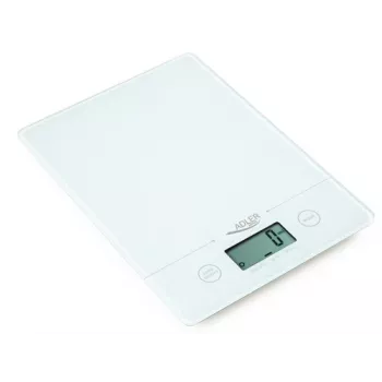 Adler AD 3138 w keukenweegschaal elektronische keukenweegschaal wit tafelblad vierkant