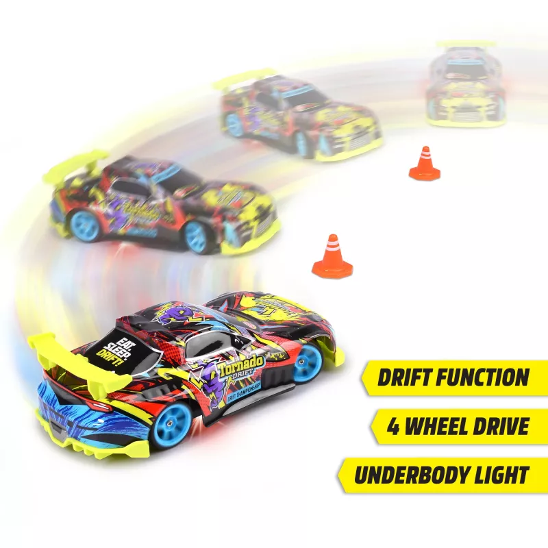 RC-auto Dickie Tornado Drift RTR 2,4 GHz – kant-en-klare driftauto