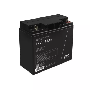 Oplaadbare verzegelde lood-zuurbatterij Green Cell AGM09 12 V 18000 mAh, zwart, 167×77×181 mm, 4,8 kg