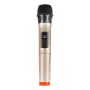 PU628J UHF draadloze dynamische microfoon met LED-display (goud)
