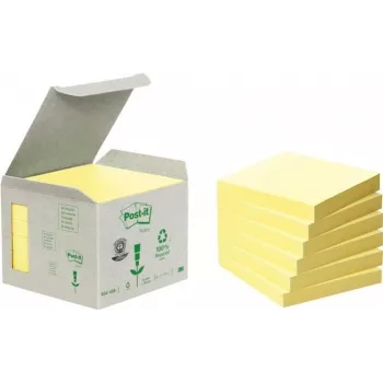 3M 6541B plaknotities vierkant geel 100 vel zelfklevend