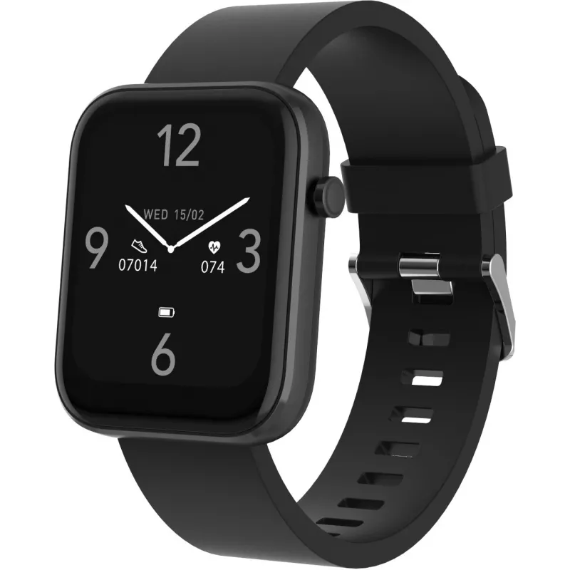DENVER SW-182 - smartwatch met bandje - 4,3 cm (1,7 inch) display - Bluetooth - zwart (116111000580)
