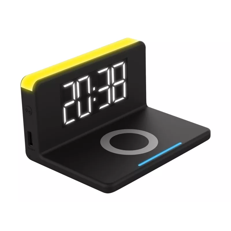 Digitale wekker Terratec ChargeAir zwart geel 286141