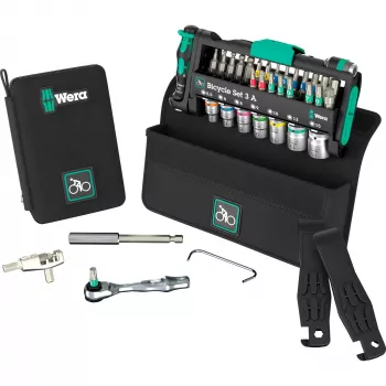 Wera fietsgereedschapset 3 A, 40-delig (05004188001) – compacte multitool-set voor fietsonderhoud
