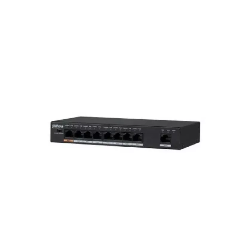Dahua Technology PFS3009-8ET-96 unmanaged L2 Fast Ethernet (10/100) Power over Ethernet (PoE) zwart