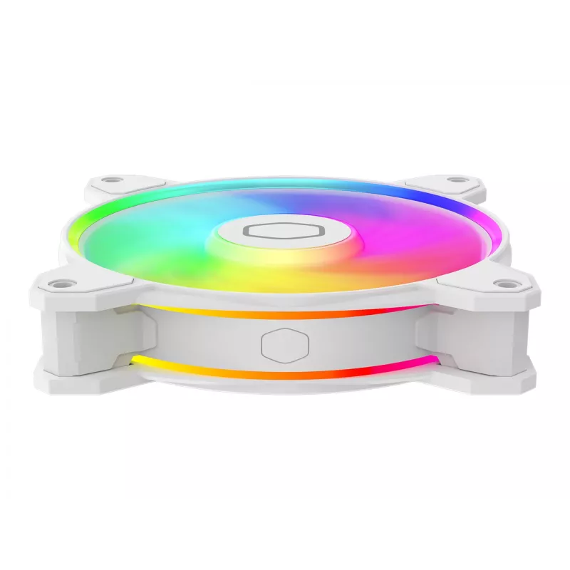 Cooler Master MasterFan MF120 Halo2 White Edition MFL-B2DW-21NP2-R2 120 mm ARGB-behuizingventilator, 27 dB, 51,88 CFM, wit