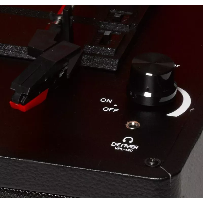 Denver VPL-120 USB-platenspeler met ingebouwde luidsprekers, zwart