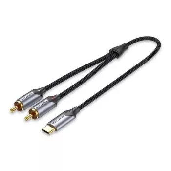 Vention USB-C naar 2RCA stekker audiokabel, 1m