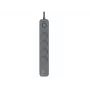 Tracer Power Line+ TRALIS47026 stekkerdoos, 4 contacten, USB-A + USB-C PD 18 W, 1,5 m, grafiet