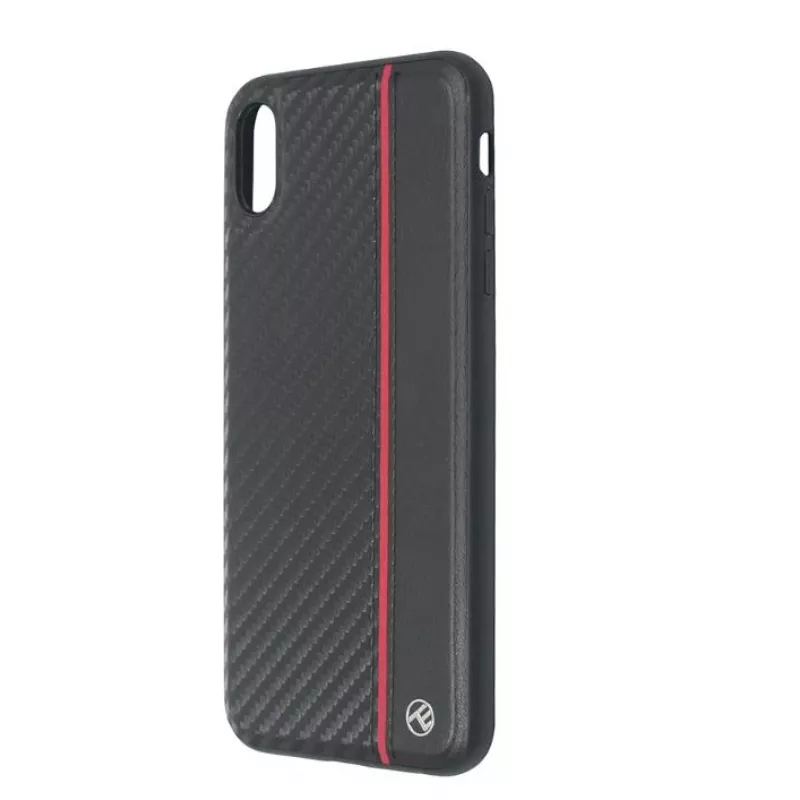 Hoesje Tellur Cover voor iPhone XS Max – zwarte carbon finish