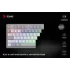 SAVIO PHENIX WHITE draadloos mechanisch toetsenbord, Gateron Red Pro, ABS
