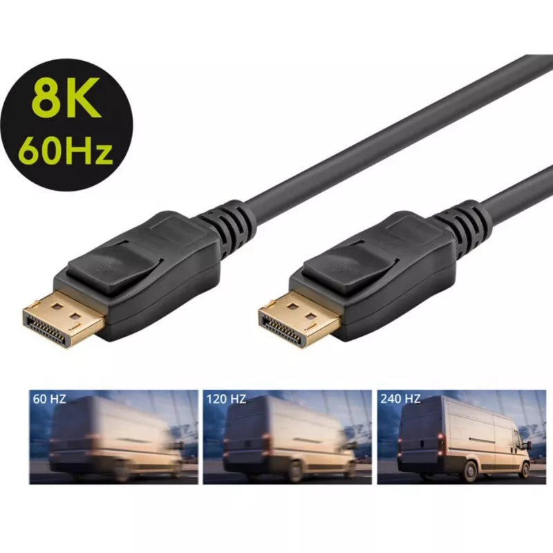 DisplayPort-kabel Goobay 74777 1 m zwart G-Sync FreeSync