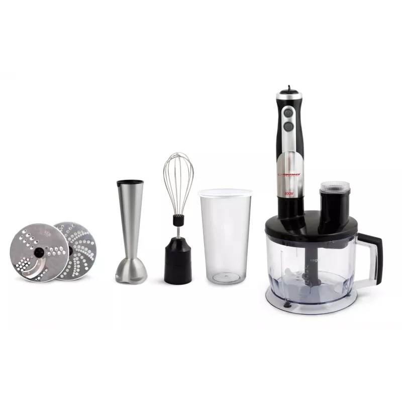 Esperanza EKM004 staafmixer 0,6 L zwart, zilver, transparant 800 W
