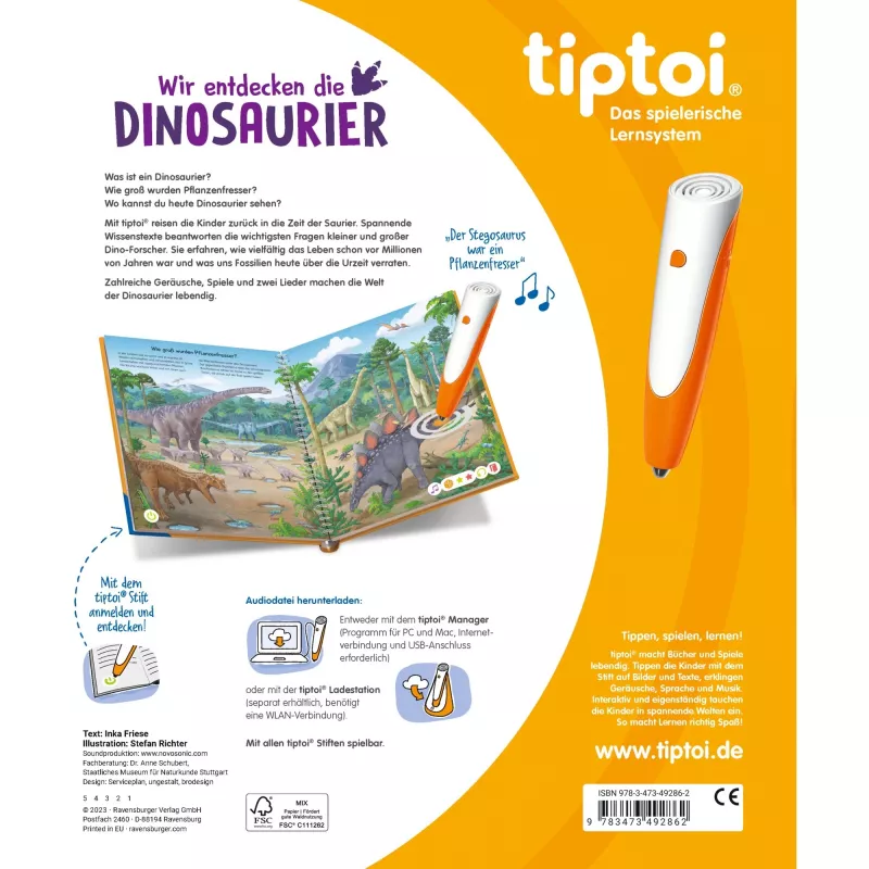 tiptoi Wij ontdekken de dinosauriërs, leerboek