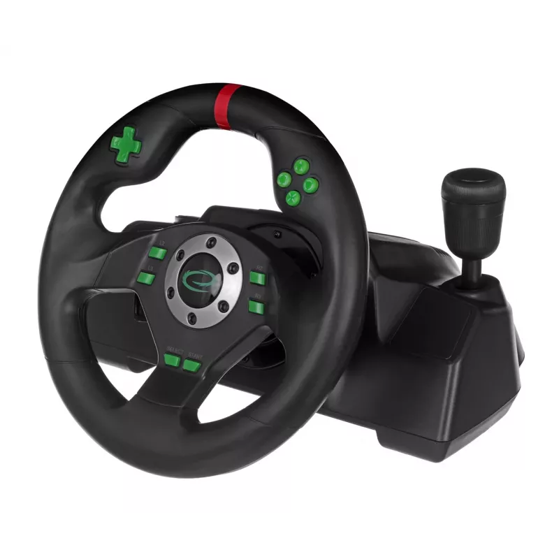 Esperanza EGW101 gaming-stuurwielcontroller PlayStation, PlayStation 3 digitaal USB zwart, groen