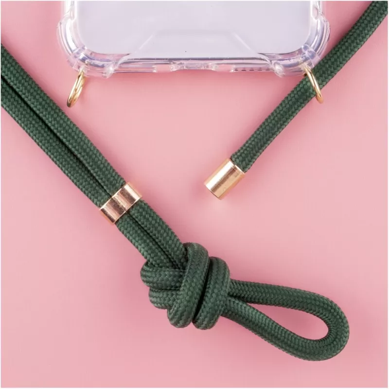 Lookabe smartphone-hanger-hoesje voor iPhone 7/8, goud met groene accenten