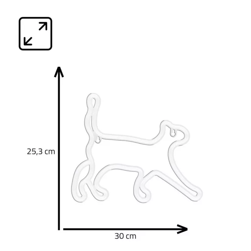Neon decolamp MANTA SNL70WH Style Neon Lights CAT 2 wit 70 cm