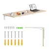 Maclean MC-128WD inklapbare wandplank, 100×40 cm, houtafwerking