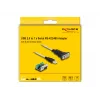 DeLOCK 63465 USB 2.0 Type-A naar serieel RS-422/485 adapter, 6-pins klemmenblok, 1,8 m, zwart/transparant