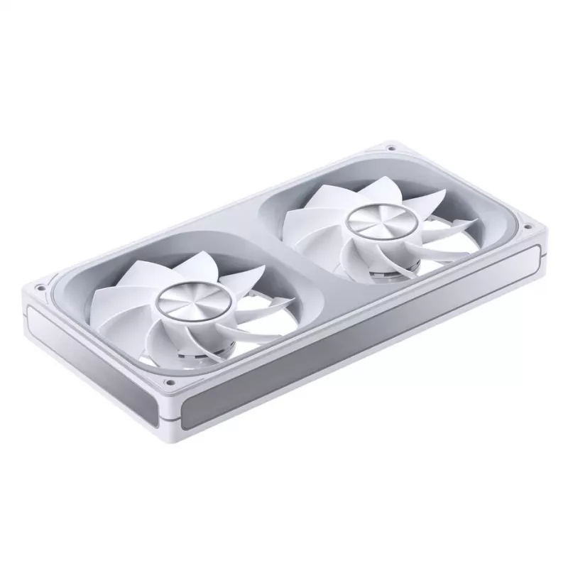 240 mm ARGB Infinity Mirror ventilator van Jonsbo ZA-240 wit, twee 120mm-ventilatoren, PWM-ondersteuning