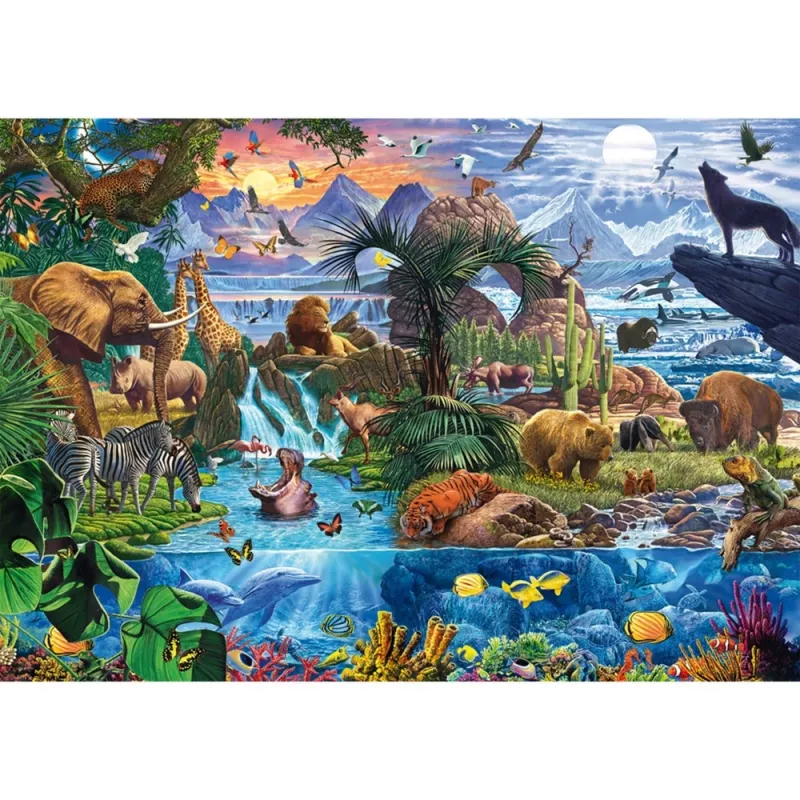 Legpuzzel 1000 stuks, schmidt spiele Panorama of the Animal World, model 58866