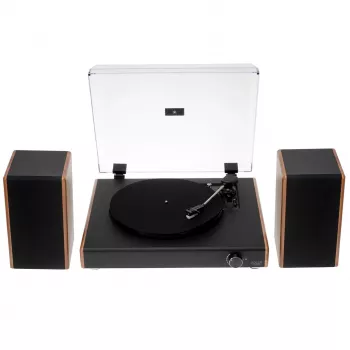 Riem aangedreven platenspeler Adler AD 1915 USB – keramische platenspeler, 45 tpm, gelijkstroommotor, Bluetooth 5.4, USB-uitgang, 2×10 W luidsprekers