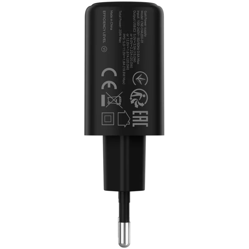 CANYON oplader OnCharge 200 20W 1xPD EU zwart
