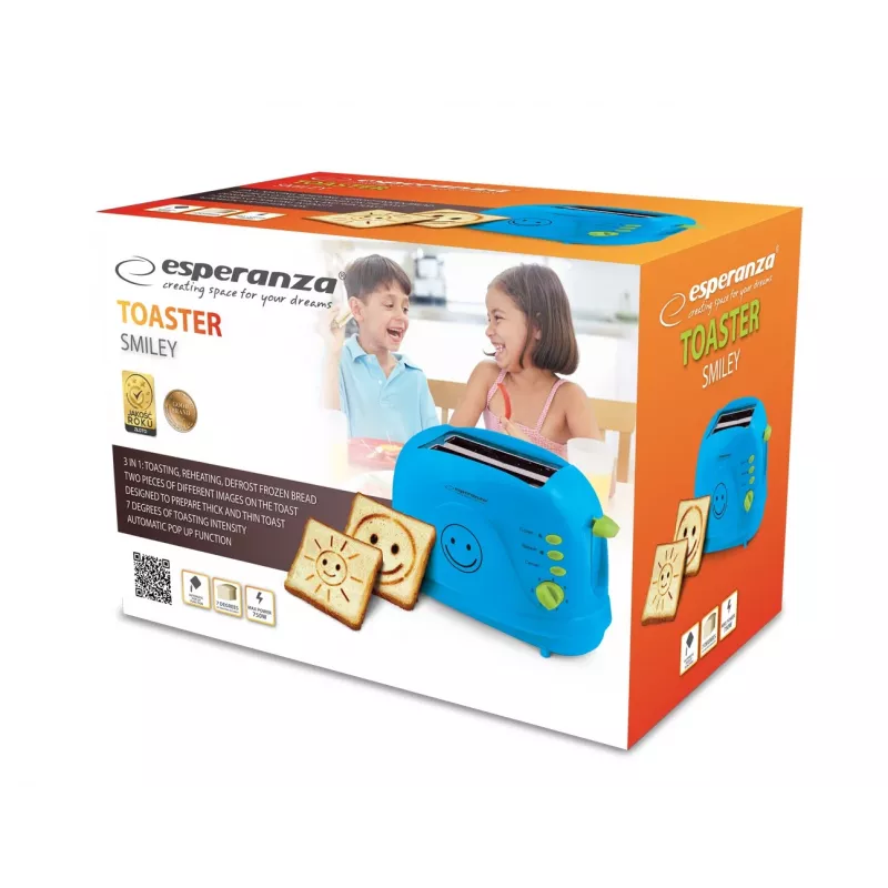 Esperanza EKT003B toaster 750 W blauw