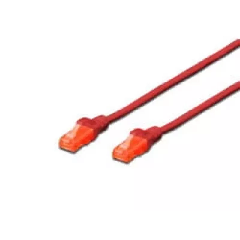 Netwerkkabel Digitus CAT 6 U/UTP Patchkabel RJ-45 Cat6 5m rood